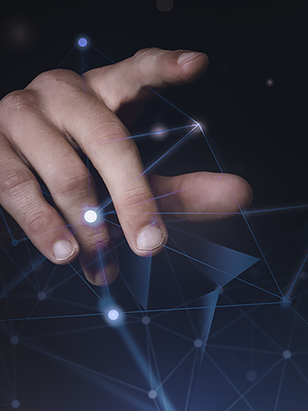 Man using digital tablet psd mockup smart technology